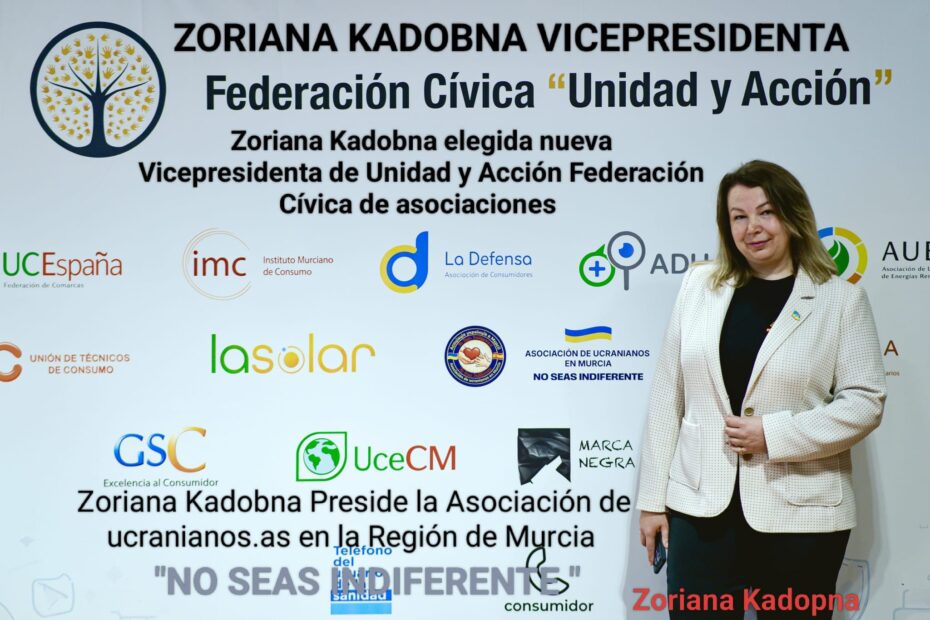 Zoriana Kadobna, elegida vicepresidenta de la Federación Cívica Unidad y Acción